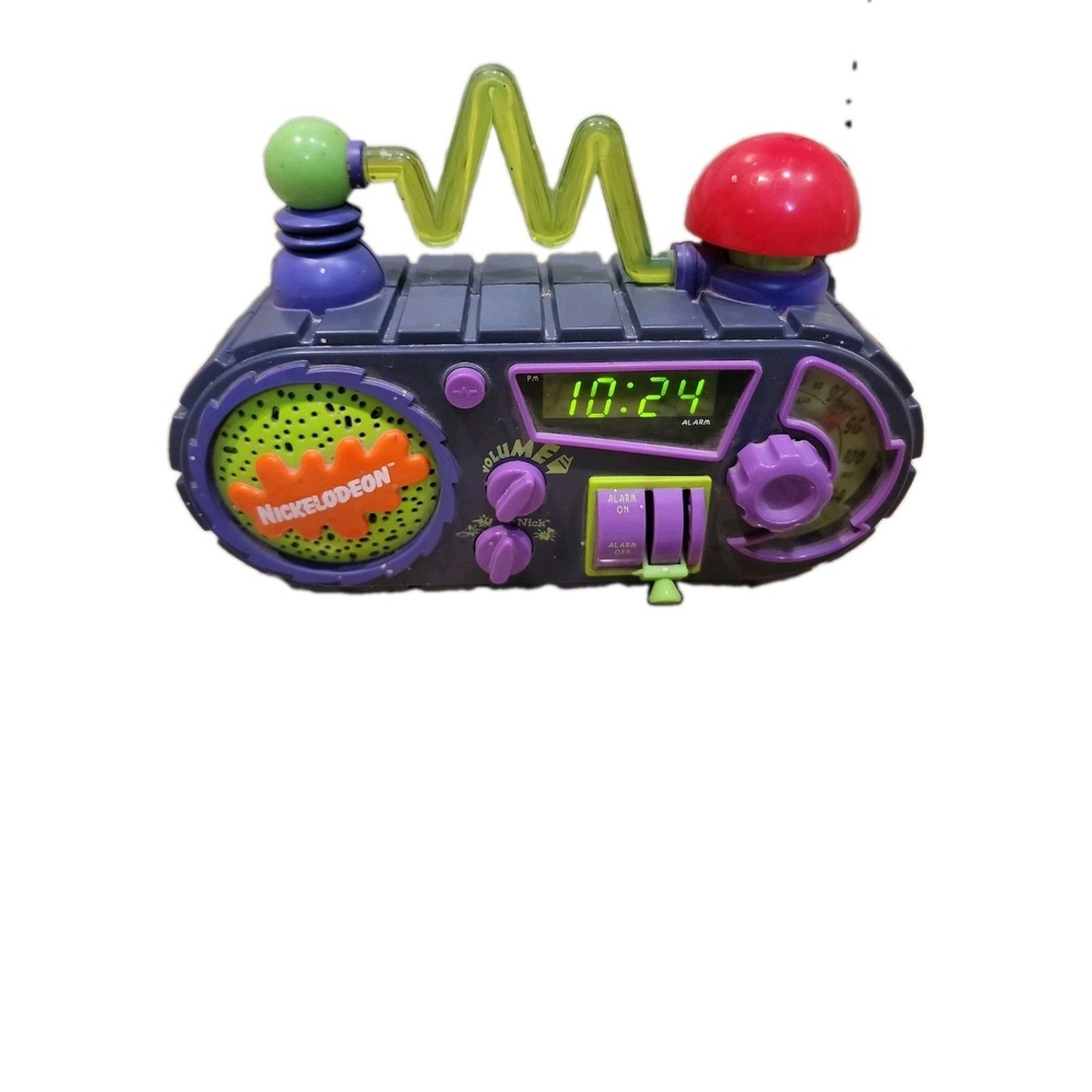 Nickelodeon Time Blaster Rise & Slime Alarm Clock Radio 1995 VTG TESTED WORKS